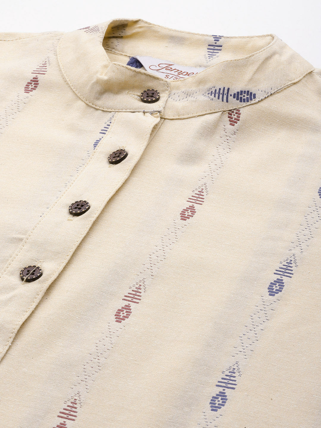 Jompers Women's Woven Design Kurta With Palazzos & Dupatta - Navy Blue - Distacart