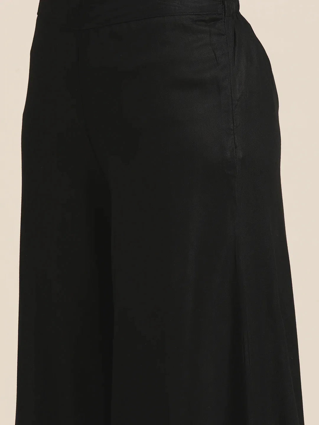 Jompers Women's Kurta with Palazzos & Ikkat Dupatta - Black - Distacart