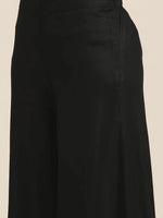 Thumbnail for Jompers Women's Kurta with Palazzos & Ikkat Dupatta - Black - Distacart