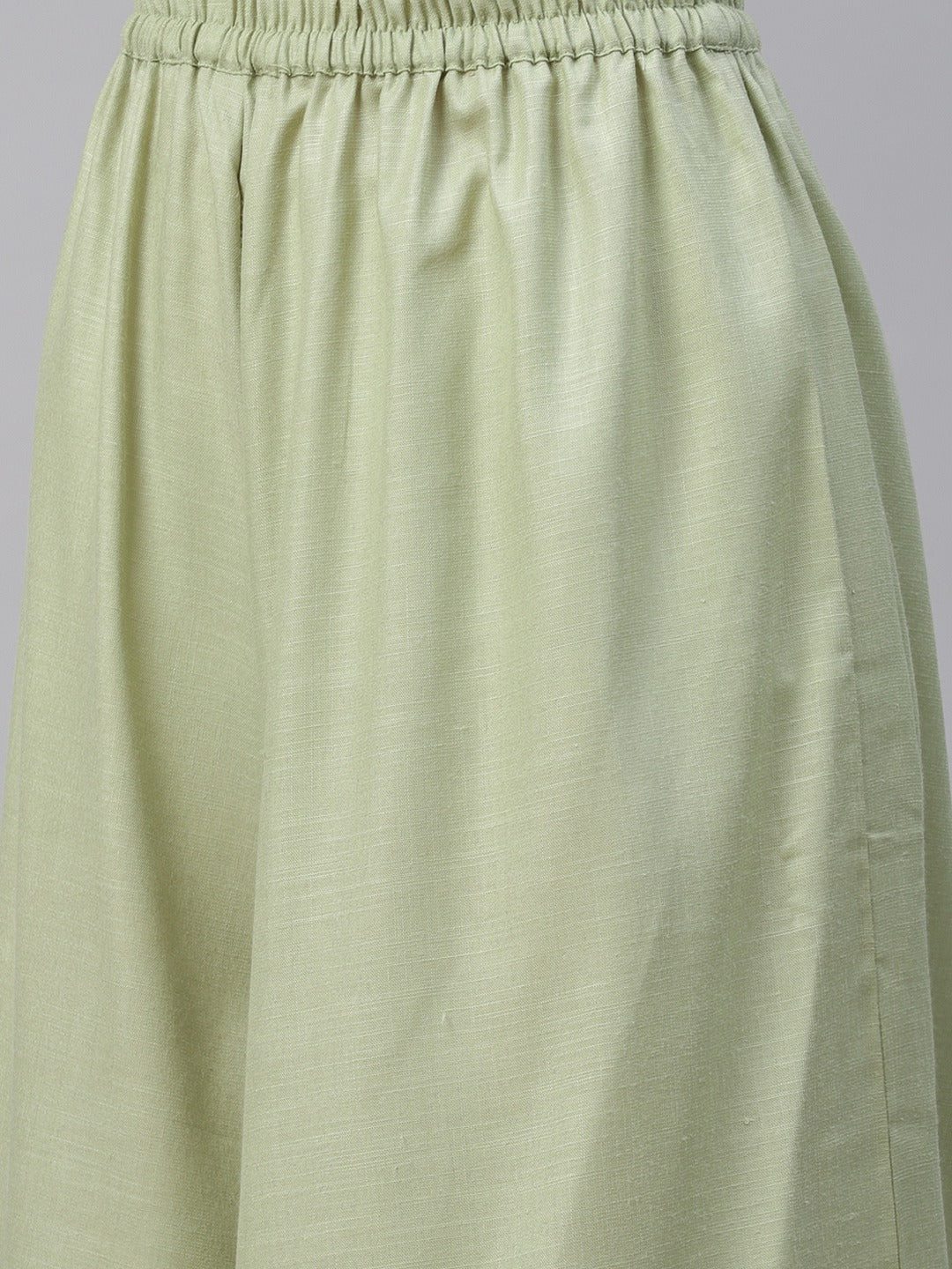 Jompers Women's Lime Green & Pink Floral Embroidered Kurta with Palazzos & Dupatta - Distacart