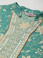 Thumbnail for Jompers Women's Gotta Patti work Kurta, Palazzos & Dupatta - Sky Blue - Distacart
