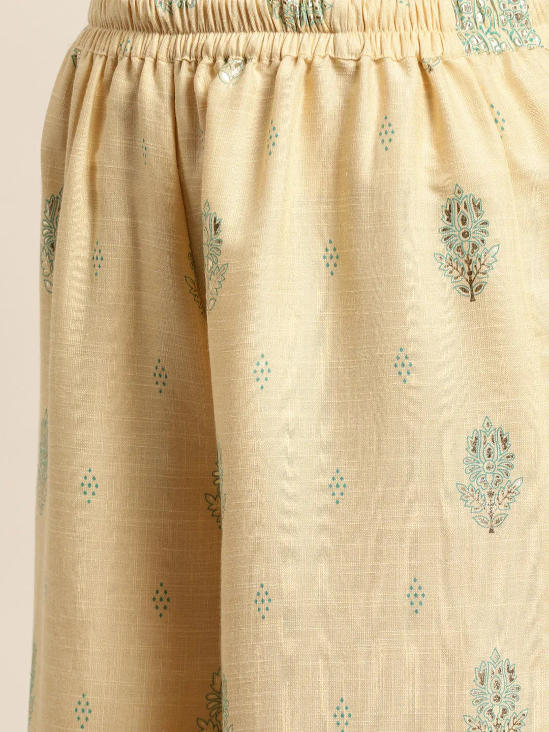 Jompers Women's Gotta Patti work Kurta, Palazzos & Dupatta - Sky Blue - Distacart