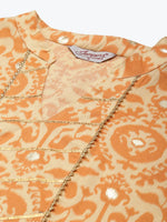 Thumbnail for Jompers Women's Gotta Patti work Kurta, Palazzos & Dupatta - Orange - Distacart