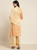 Thumbnail for Jompers Women's Gotta Patti work Kurta, Palazzos & Dupatta - Orange - Distacart