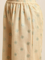 Thumbnail for Jompers Women's Gotta Patti work Kurta, Palazzos & Dupatta - Sky Blue - Distacart