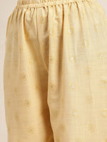Thumbnail for Jompers Women's Printed Kurta with Palazzos & Dupatta - Yellow - Distacart