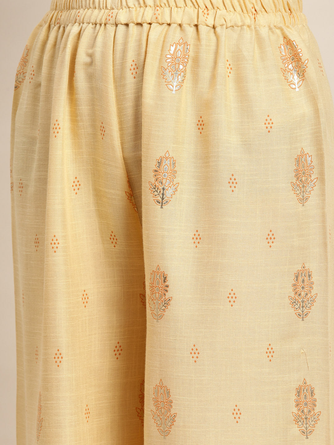Jompers Women's Gotta Patti Kurta with Palazzos & Dupatta - Orange - Distacart