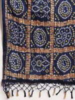 Thumbnail for Jompers Women's Embroidered Sequinned Kurta with Palazzos & Dupatta - Navy Blue - Distacart