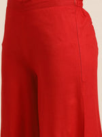 Thumbnail for Jompers Women's Kurta with Palazzos & print Dupatta - Red - Distacart