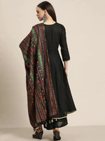 Thumbnail for Jompers Women's Kurta with Palazzos & print Dupatta - Black - Distacart