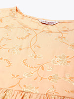 Thumbnail for Jompers Women's Orange Kurta with Sharara & Dupatta - Orange - Distacart
