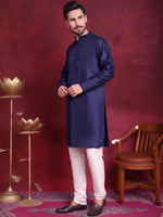 Thumbnail for Jompers Men's Woven Design Nehru Jacket With Kurta Pyjama Set - Brown - Distacart