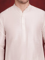 Thumbnail for Jompers Men's Coral Woven Design Nehru Jacket With Kurta Pyjama Set - Distacart
