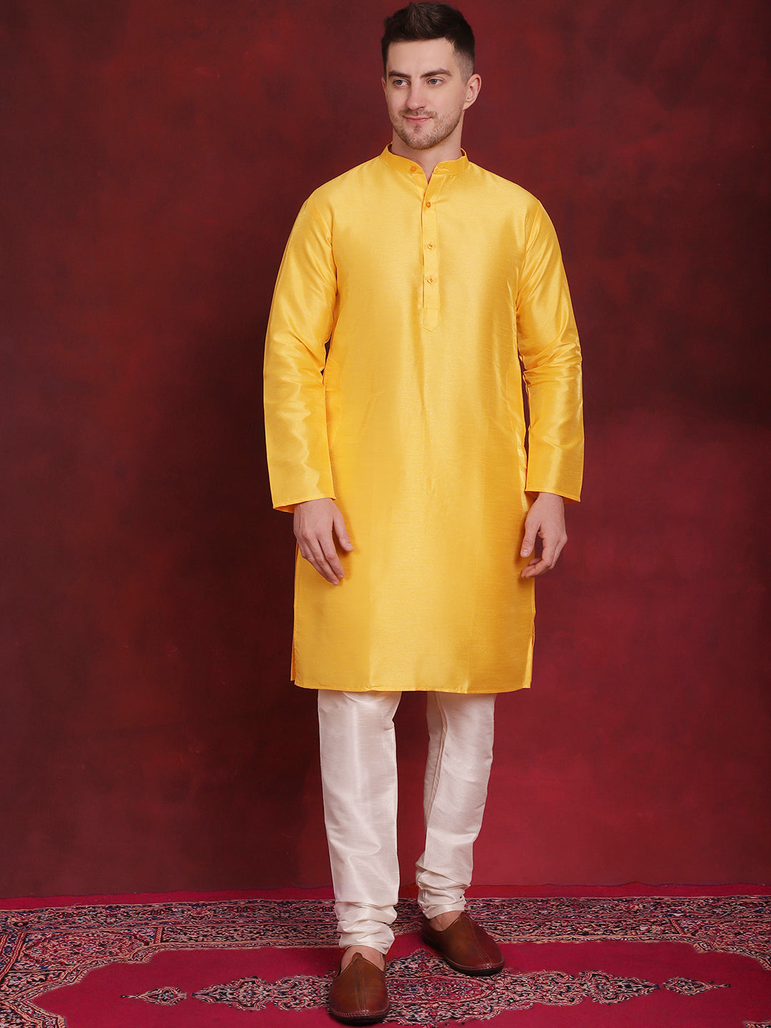 Jompers Men's Multi Printed Nehru Jacket With Kurta Pyjama Set - Distacart
