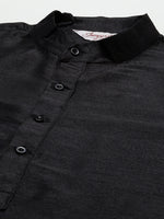 Thumbnail for Jompers Men's Printed Nehru Jacket and Kurta Pyjama Set - Golden - Distacart