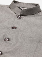 Thumbnail for Jompers Men's Kurta Pyjama With Black Solid Nehru Jacket - Distacart