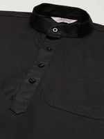 Thumbnail for Jompers Men's Kurta Pyjama With Black Solid Nehru Jacket - Distacart
