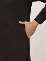Thumbnail for Jompers Men's Kurta Pyjama With Black Solid Nehru Jacket - Distacart