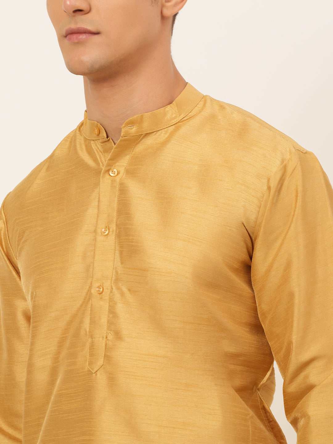 Jompers Men's Solid Kurta Pyjama With Nehru Jacket - DOlive - Distacart