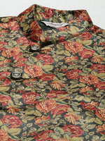 Thumbnail for Jompers Men's Printed Nehru Jacket and Kurta Pyjama Set - Black - Distacart
