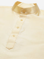 Thumbnail for Jompers Men's Solid Kurta Pyjama With Floral Mustard Printed Nehru Jacket - Distacart