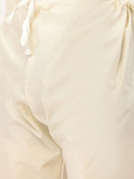 Thumbnail for Jompers Men's Solid Kurta Pyjama With Blue Floral Embroidered Nehru Jacket - Distacart