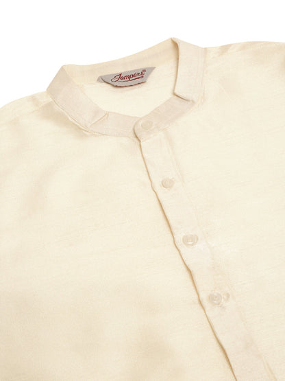 Jompers Men's Solid Kurta Pyjama With Nehru Jacket - Pink - Distacart