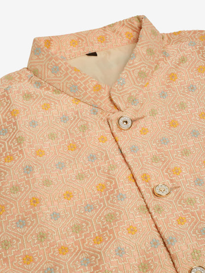 Jompers Men's Solid Kurta Pyjama With Nehru Jacket - Pink - Distacart