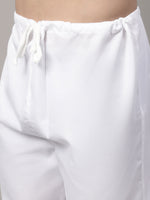 Thumbnail for Jompers Men's off-White Solid Kurta Pyjama with Golden Woven Design Nehru Jacket - Distacart