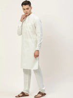 Thumbnail for Jompers Men's Kurta Pyjama With Charcoal Grey Solid Nehru Jacket - Distacart