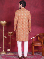 Thumbnail for Jompers Men's Digital Printed Kurta with Pyjama - Mustard - Distacart