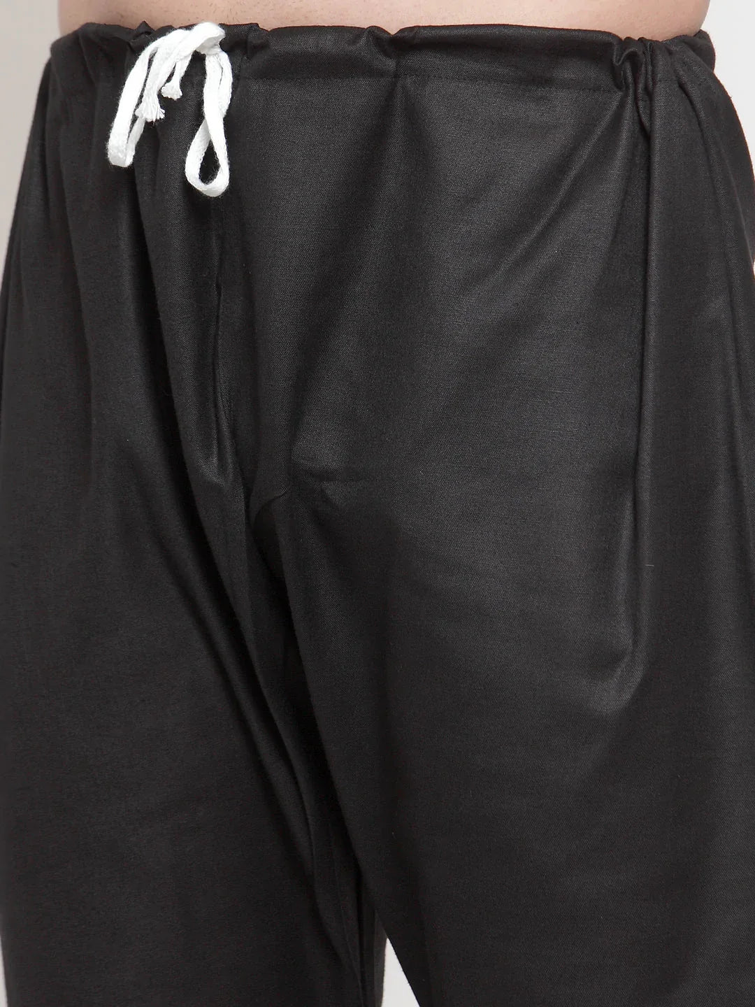 Jompers Men's Solid Dobby Kurta Payjama Set - Black - Distacart