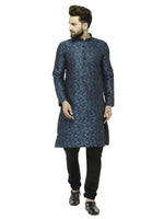 Thumbnail for Jompers Men's Green & Black Self Design Kurta with Churidar - Distacart