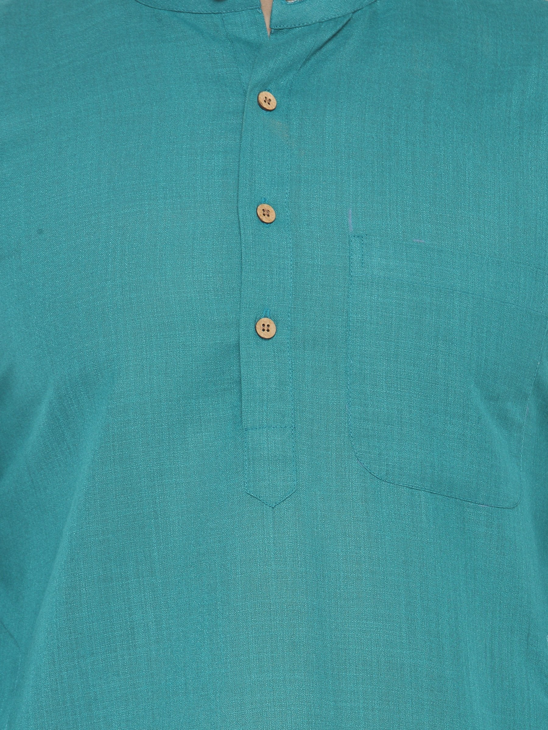 Jompers Men's Green & White Solid Kurta with Churidar - Distacart