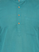 Thumbnail for Jompers Men's Green & White Solid Kurta with Churidar - Distacart