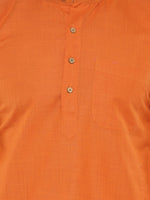 Thumbnail for Jompers Men's Orange & White Solid Kurta with Churidar - Distacart