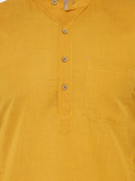 Thumbnail for Jompers Men's Yellow & White Solid Kurta with Churidar - Distacart