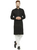 Jompers Men's Black Solid Kurta with Churidar - Distacart