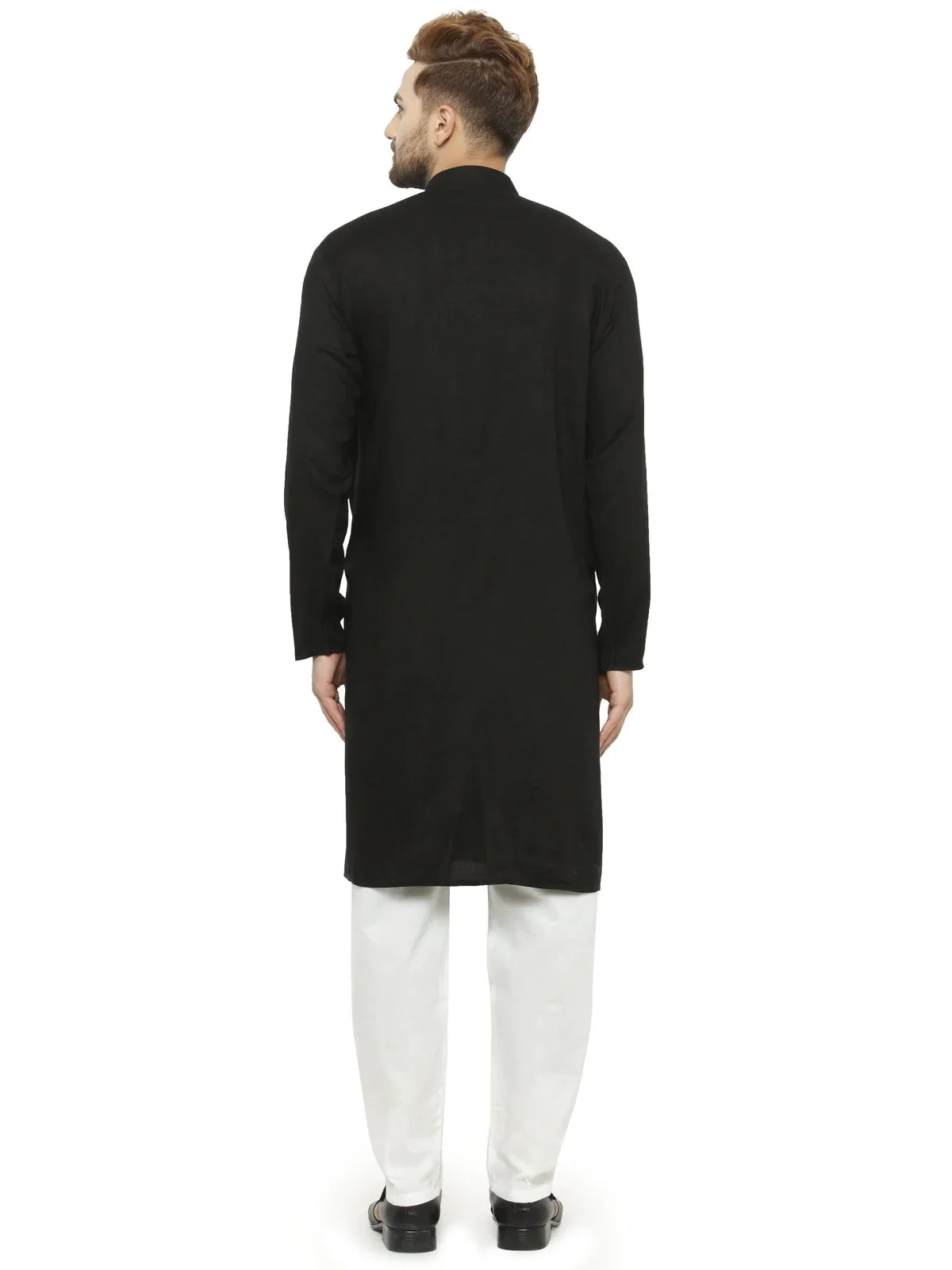 Jompers Men's Black Solid Kurta with Churidar - Distacart