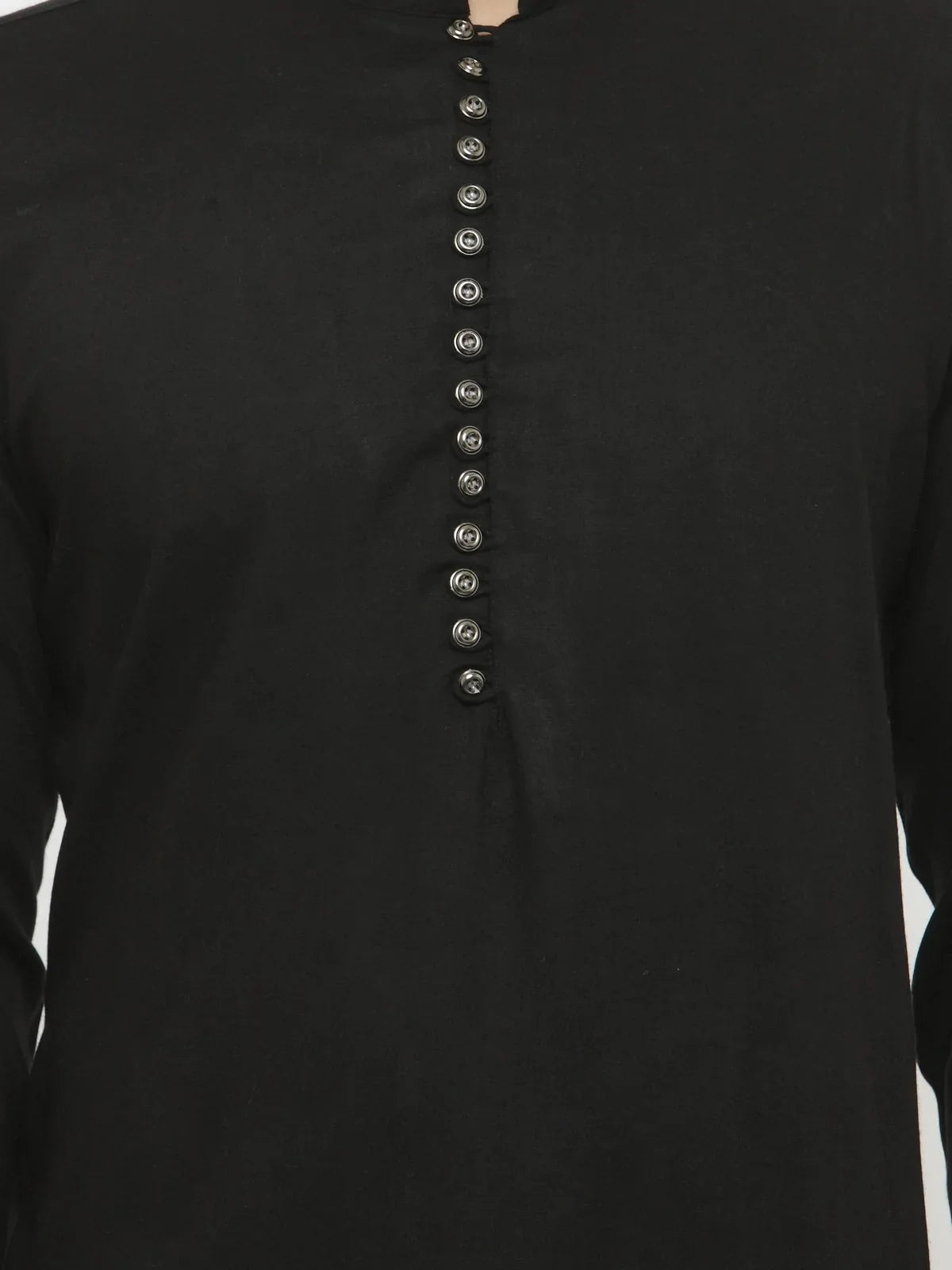 Jompers Men's Black Solid Kurta with Churidar - Distacart