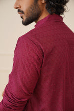 Thumbnail for Jompers Men's Purple Chikan Kurta Only - Distacart