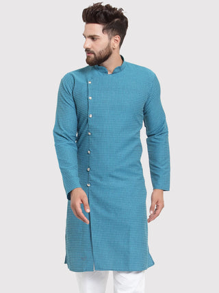 Jompers Men's Green Self Design Kurta Only - Distacart