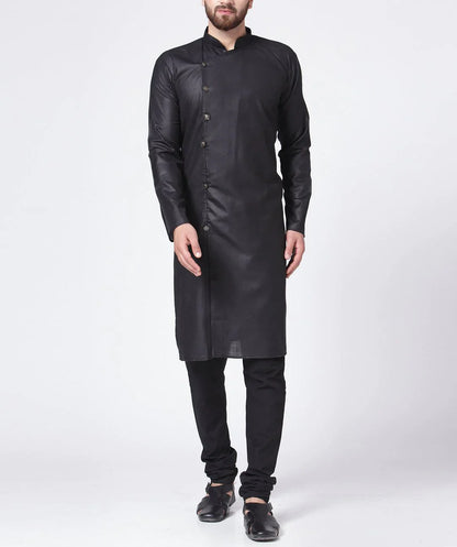 Jompers Men's Black Solid Kurta Only - Distacart