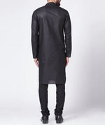Thumbnail for Jompers Men's Black Solid Kurta with Churidar - Distacart