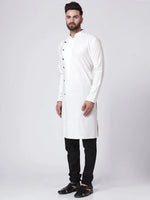 Thumbnail for Jompers Men's White Solid Kurta with Churidar - Distacart