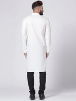 Thumbnail for Jompers Men's White Solid Kurta with Churidar - Distacart