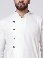 Thumbnail for Jompers Men's White Solid Kurta with Churidar - Distacart