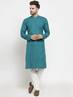 Thumbnail for Jompers Men's Green Solid Kurta with Churidar - Distacart