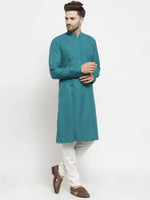 Thumbnail for Jompers Men's Green Solid Kurta with Churidar - Distacart