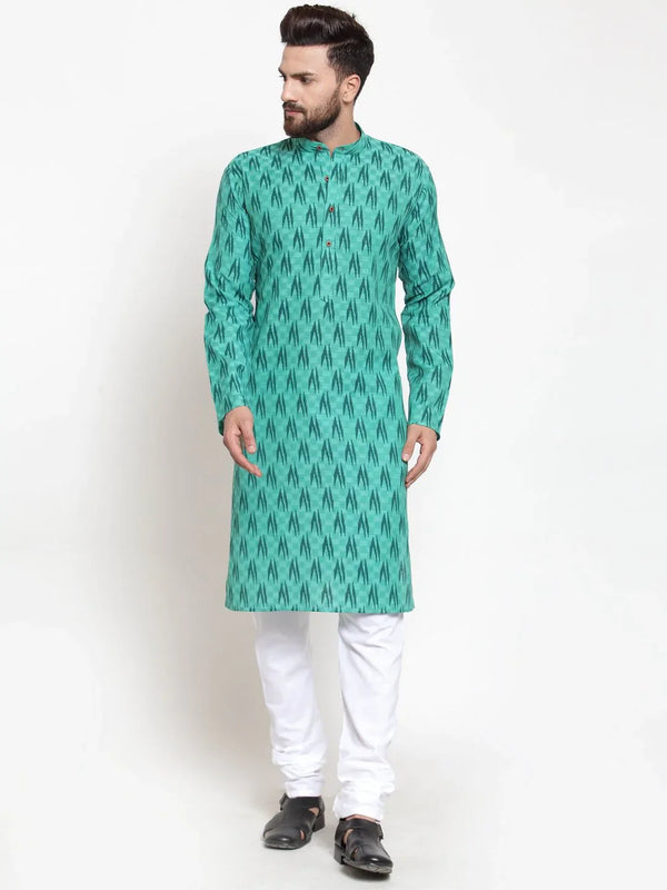 Jompers Men's Green Printed Kurta Only - Distacart